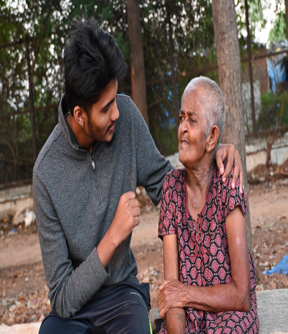 Founder with elderly resident